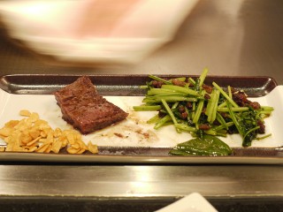 ステーキ＆壬生菜と米沢牛脂のソテー